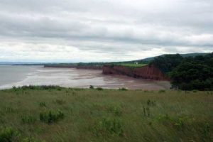 Looking down on Blomidon Beach
